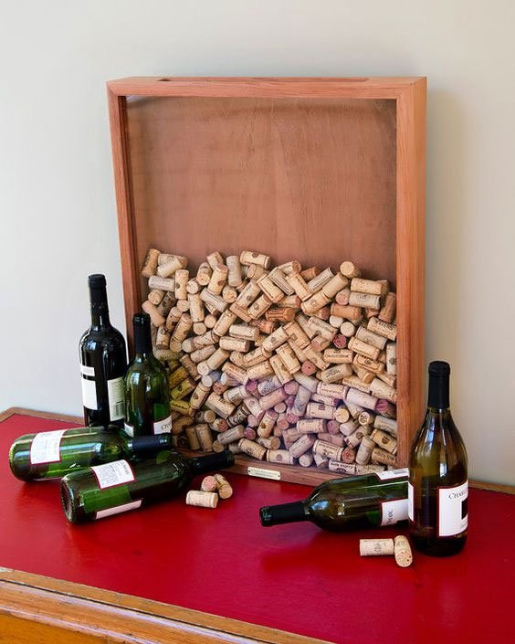 cadre urne original livre d'or bouchon de bouteille en liege